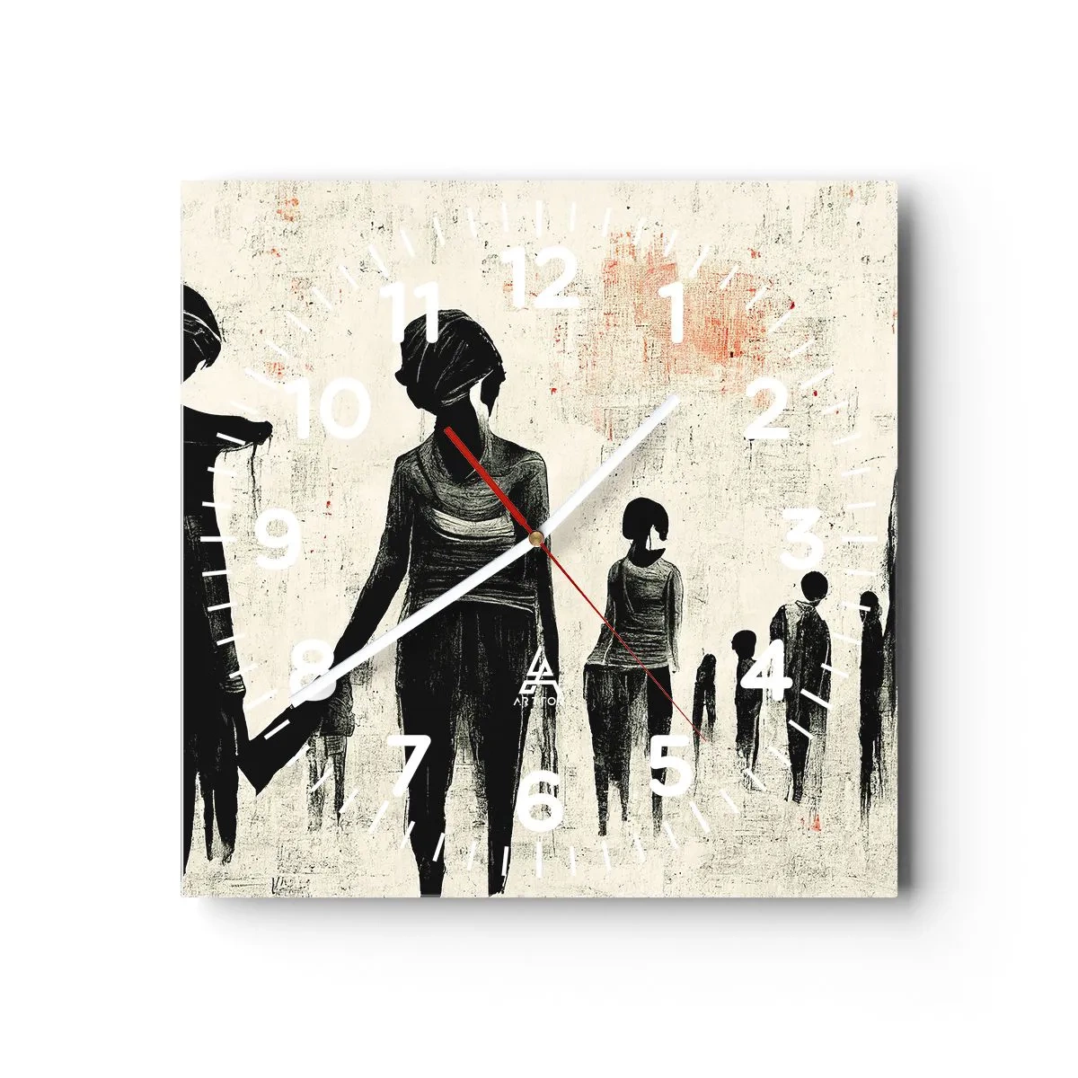 Nástenné hodiny - Proti samote - 40x40 cm