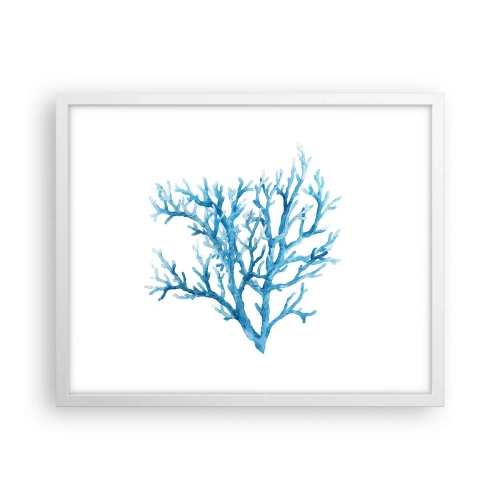 Plagát v bielom ráme - Morský filigrán - 50x40 cm