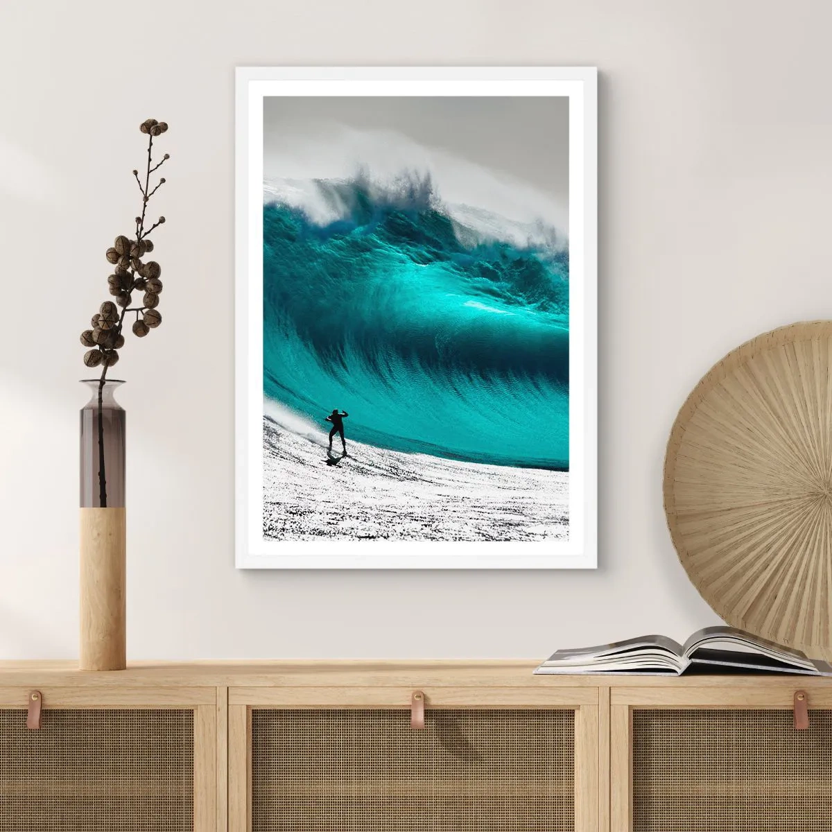 Plagát v bielom ráme - Výzva prijatá - 30x40 cm