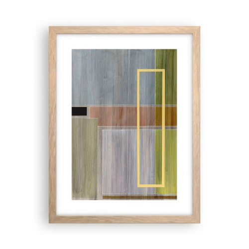Plagát v ráme zo svetlého duba - Jednoducho a v kľude - 30x40 cm