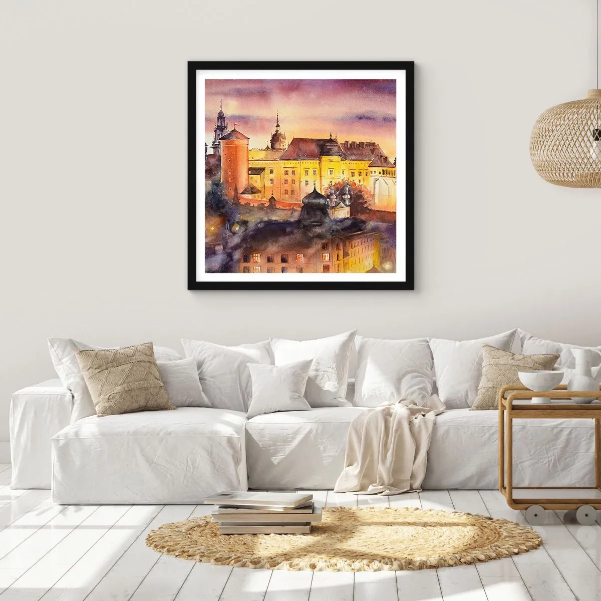 Plagát v čiernom ráme - Dejiny a rozprávka - 50x50 cm