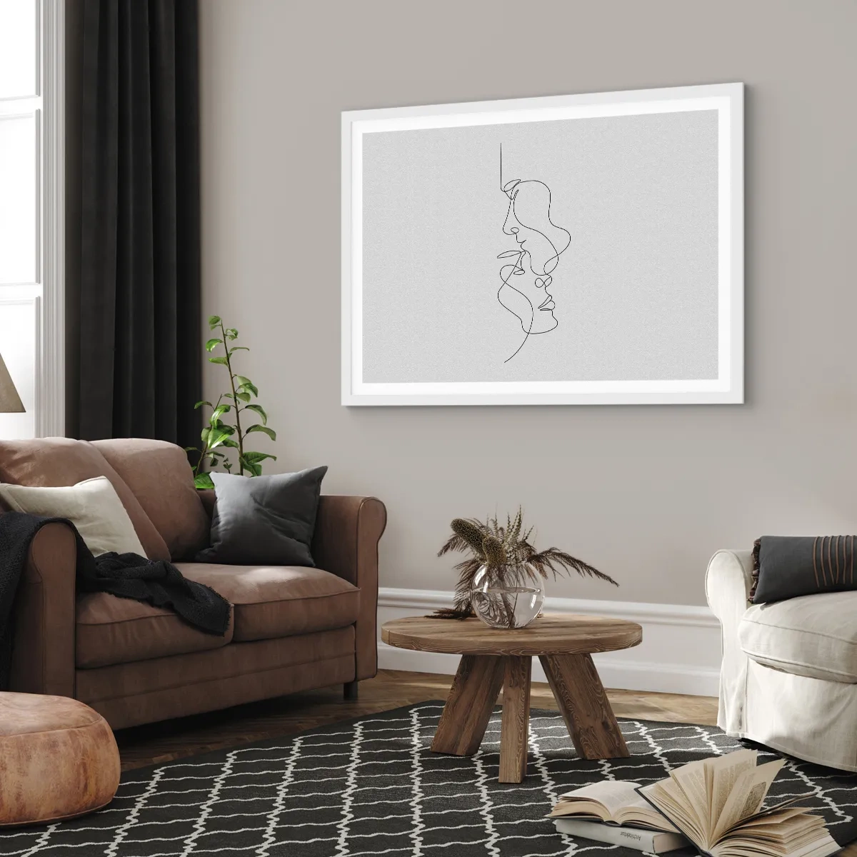 Plagát v bielom ráme - Žiar vášnivých túžob - 91x61 cm