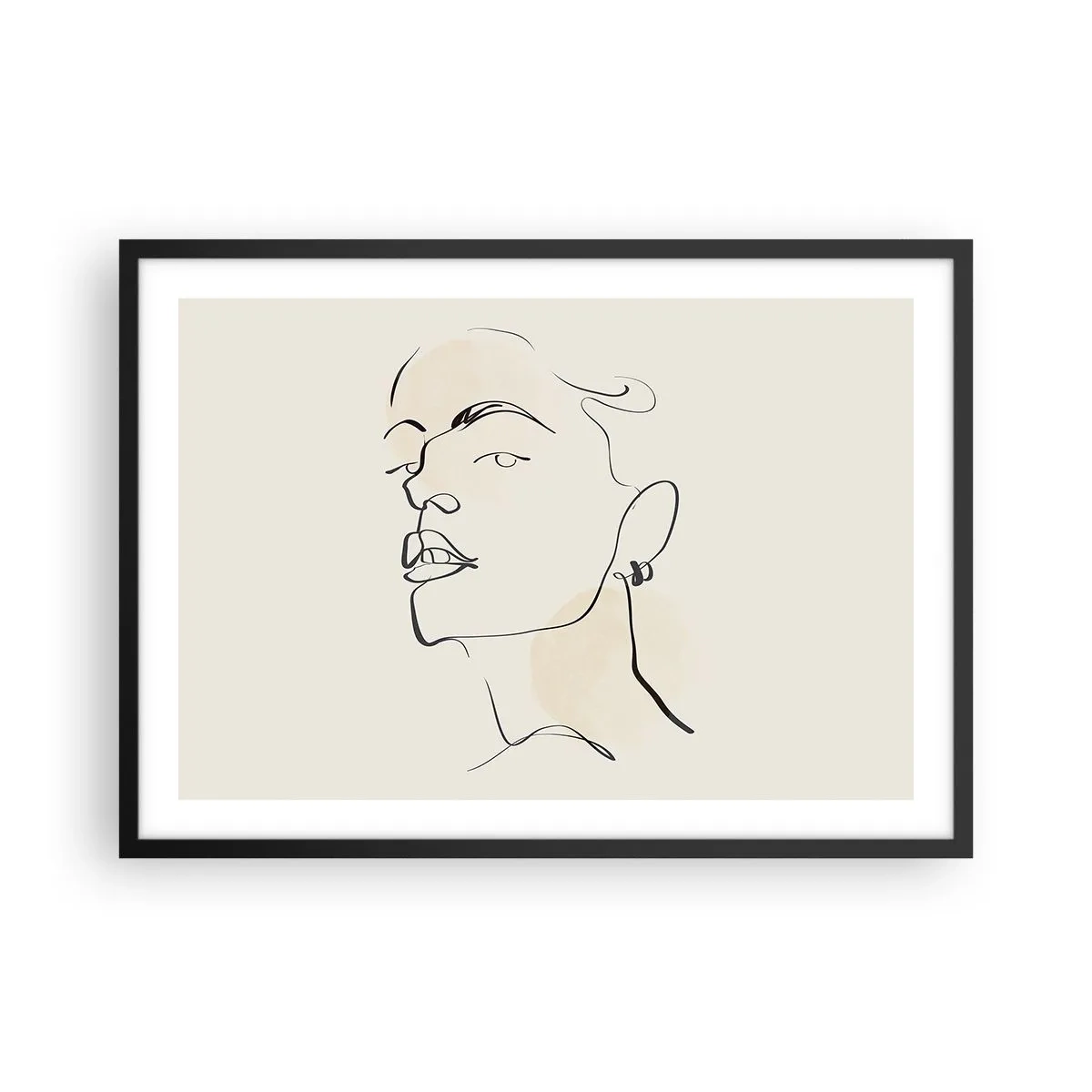 Plagát v čiernom ráme - Hrdý pohľad - 70x50 cm
