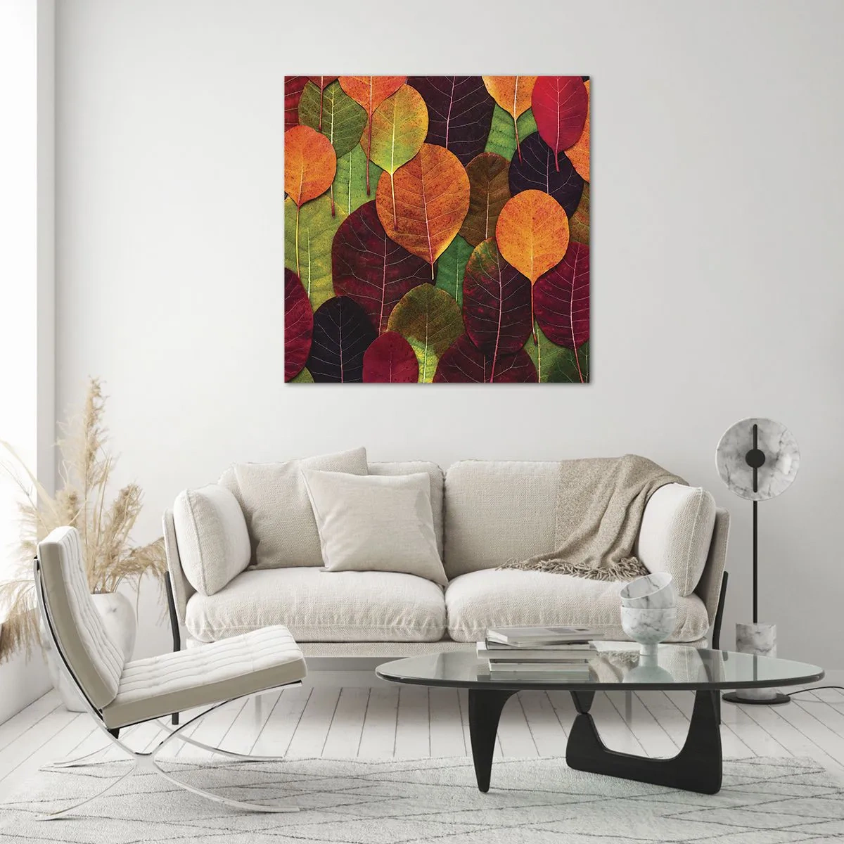 Obraz na skle - Jesenná mozaika - 40x40 cm