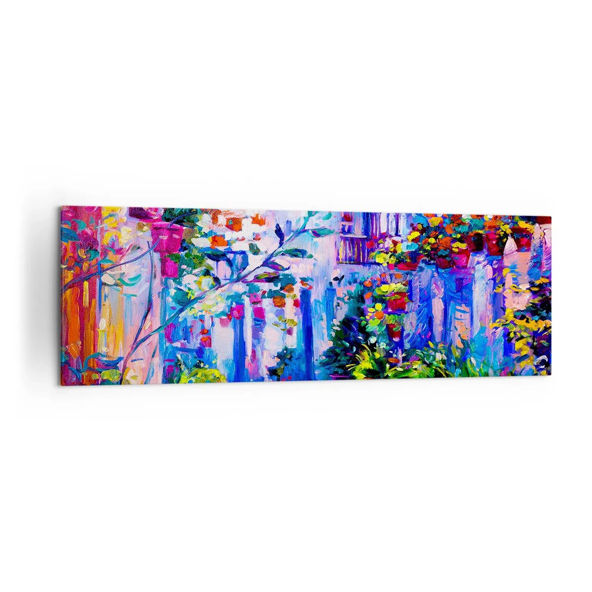 Obraz na plátne - Impresia - talianska ulička - 160x50 cm
