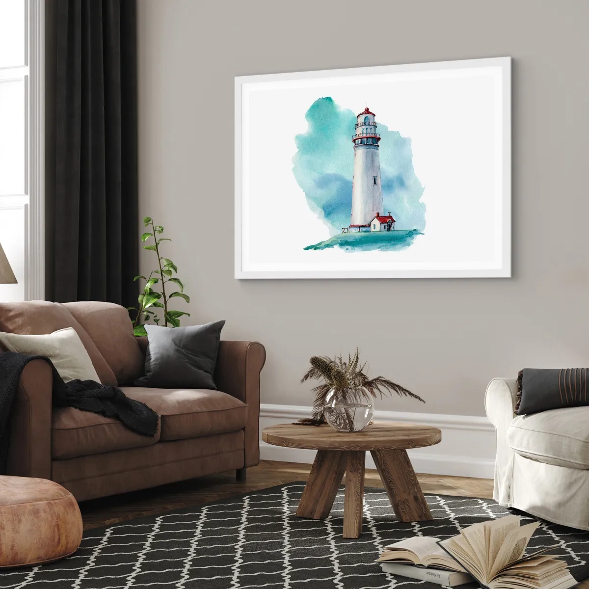 Plagát v bielom ráme - Nežná sestra blankytu - 100x70 cm