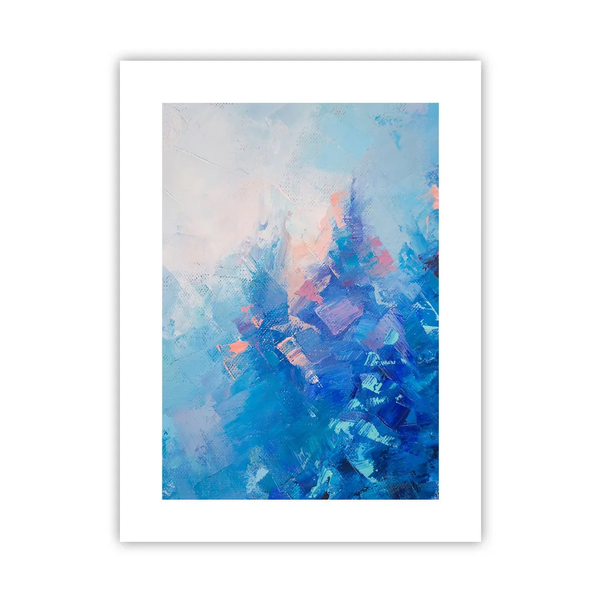 Plagát - Zimná abstrakcia - 30x40 cm
