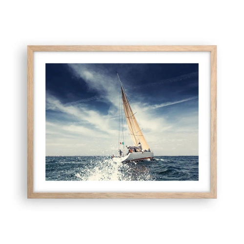 Plagát v ráme zo svetlého duba - Nás nedobehnú! - 50x40 cm