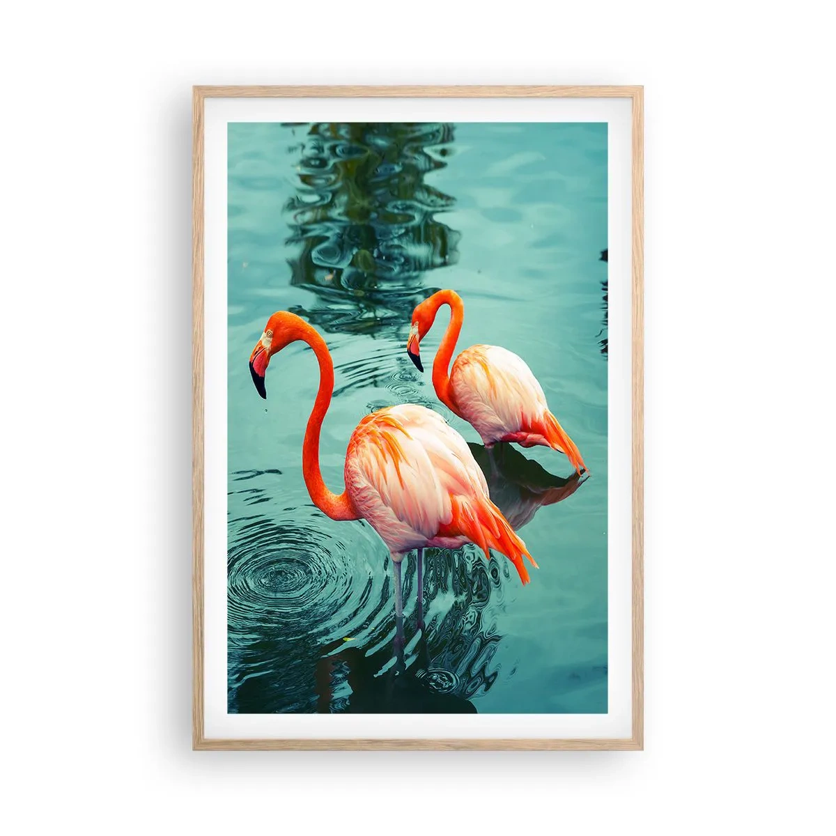 Plagát v ráme zo svetlého duba - Teraz sme v móde - 61x91 cm