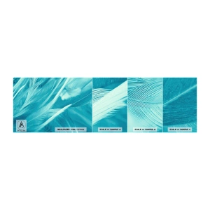 Vzorka samolepiacej fototapety Deluxe Sticker - Utopiť sa v páperí - Vtáčie pierko, Vták, Grafika - 100x30 cm