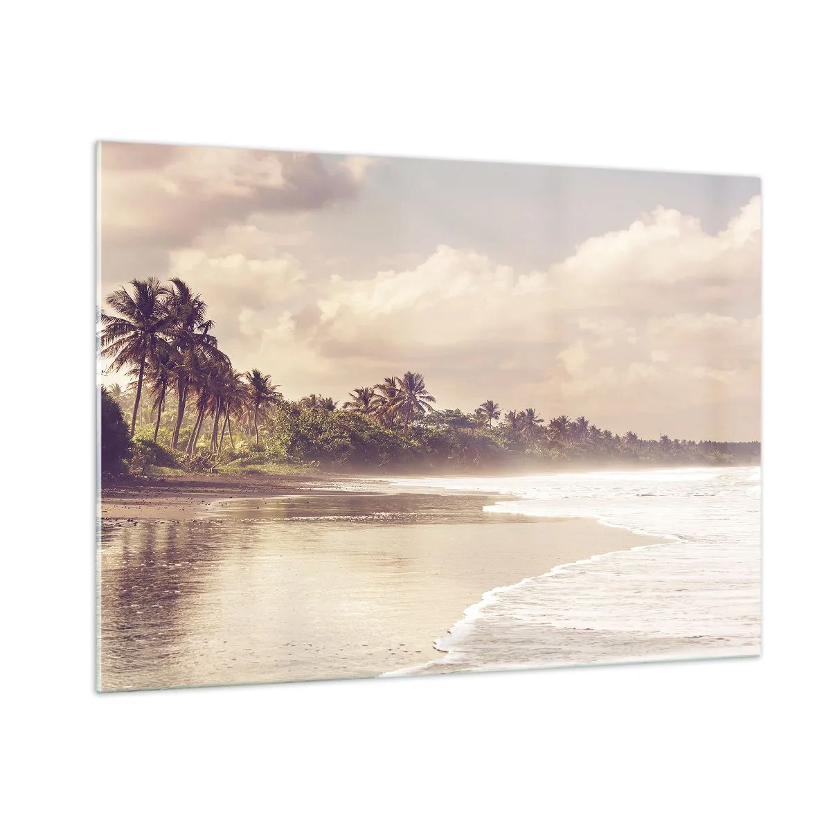 Obraz na skle - Pohladenie vĺn - 100x70 cm