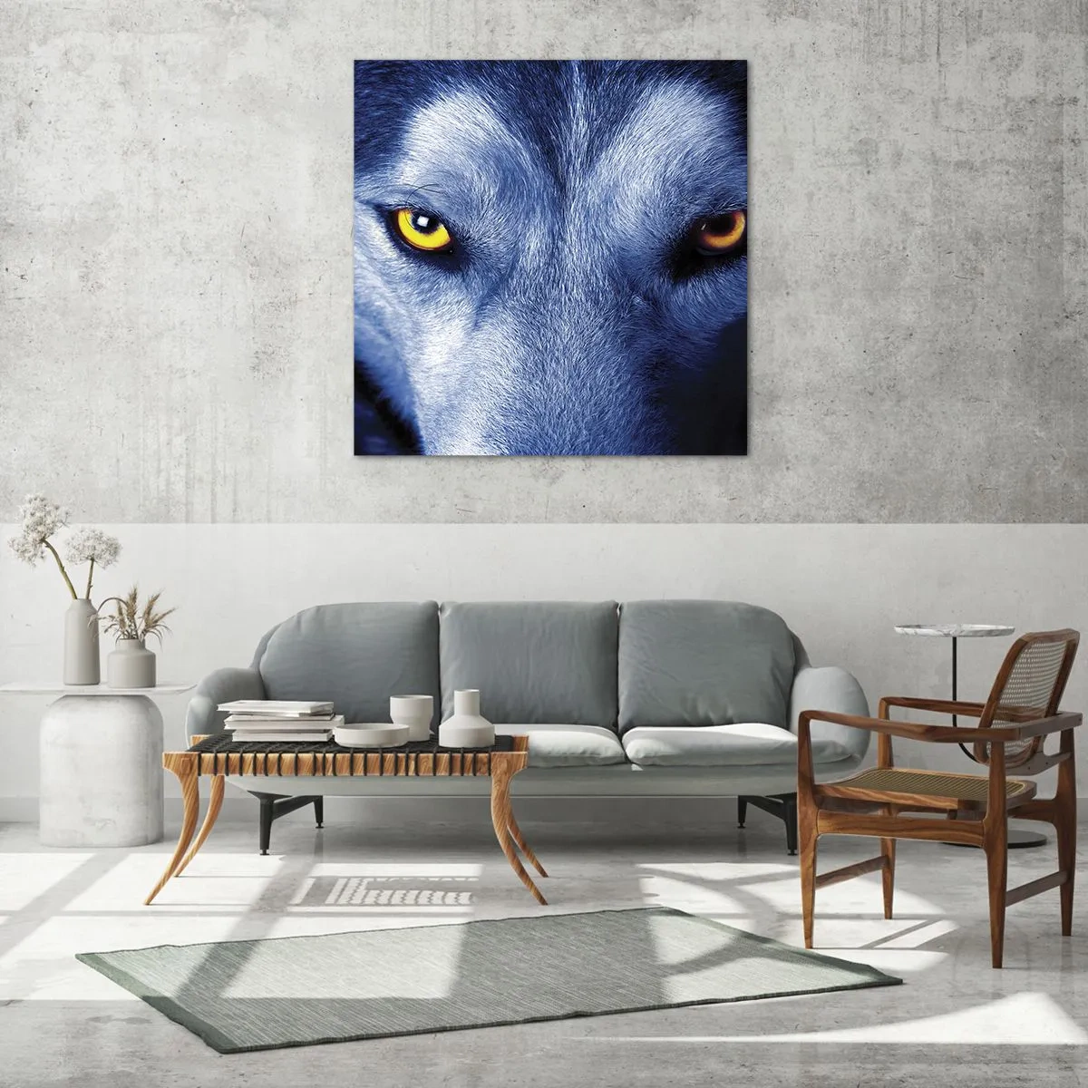 Obraz na skle - Fascinujúci pohľad - 40x40 cm