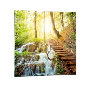 Obraz na skle - Vytúžený chlad - 70x70 cm