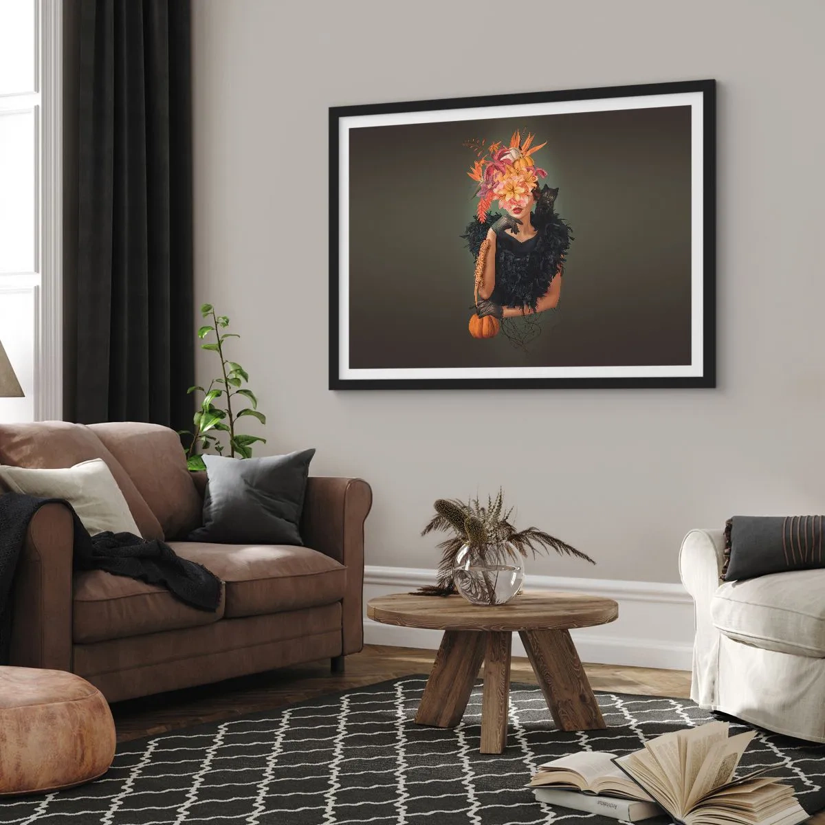Plagát v čiernom ráme - Kúzlo čarodejnice - 91x61 cm