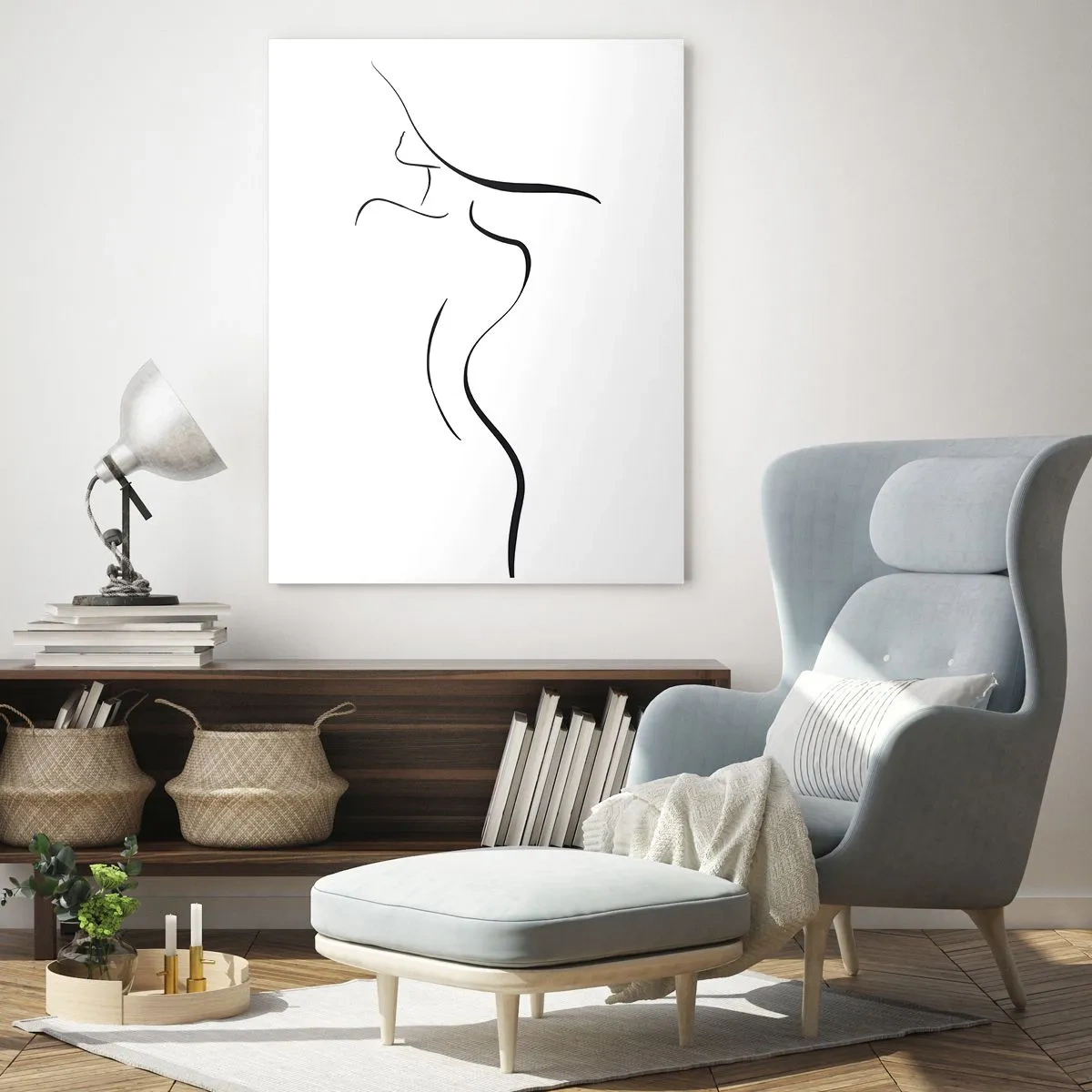 Obraz na skle - Nepolapiteľná ako vlna - 50x70 cm