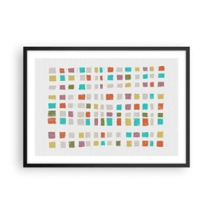 Plagát v čiernom ráme - Neznáma hra - 70x50 cm