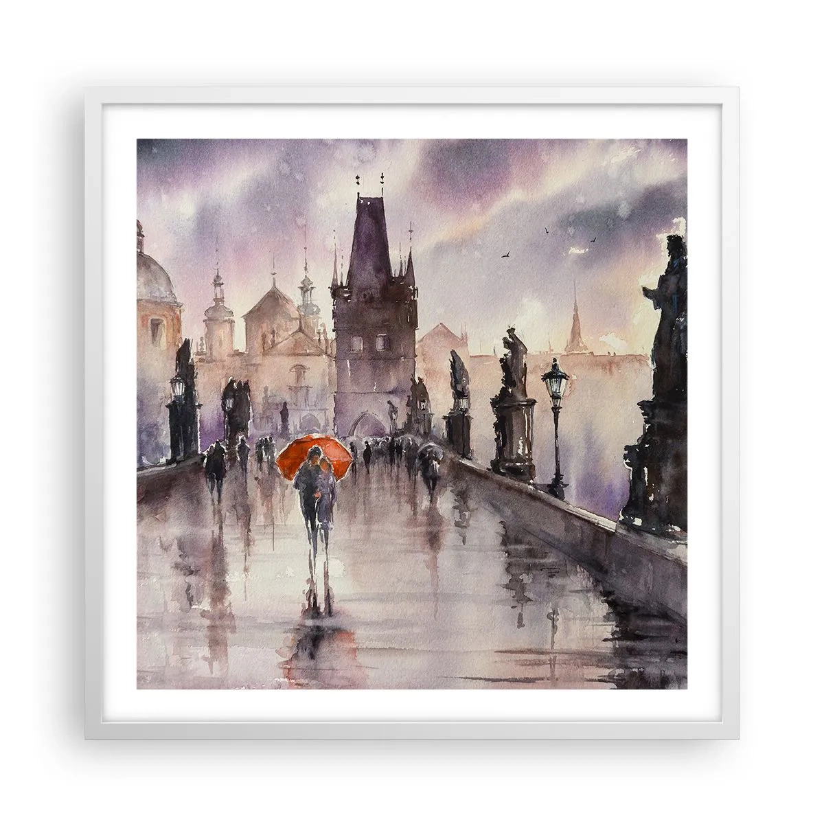 Plagát v bielom ráme - Ľudia sa nemenia - 60x60 cm