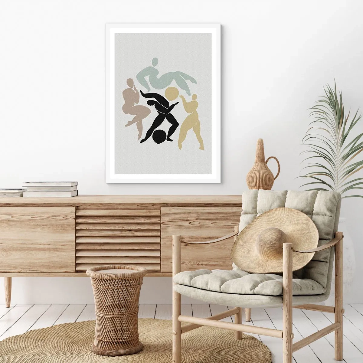 Plagát v bielom ráme - Pohyb pre zdravie a krásu - 61x91 cm