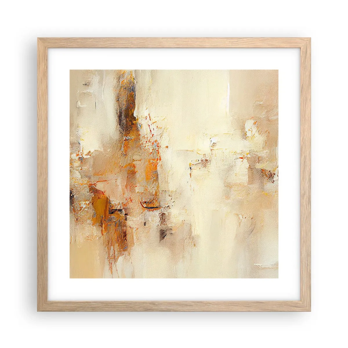 Plagát v ráme zo svetlého duba - Duša jantáru - 40x40 cm
