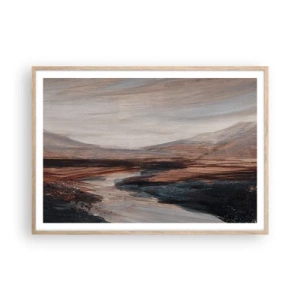 Plagát v ráme zo svetlého duba -  Pokojné údolie - 100x70 cm