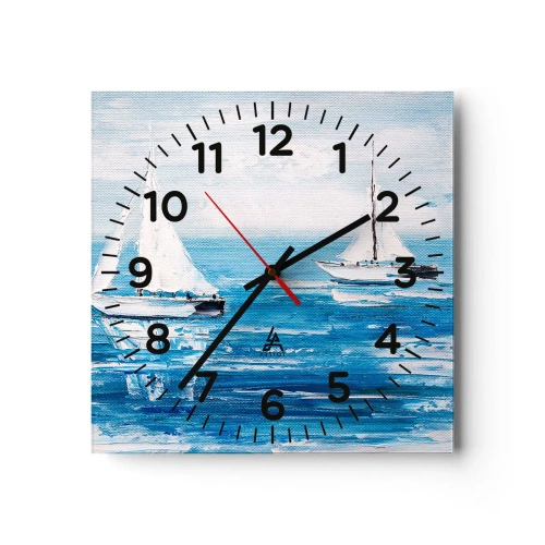 Nástenné hodiny - S priateľom po boku - 40x40 cm