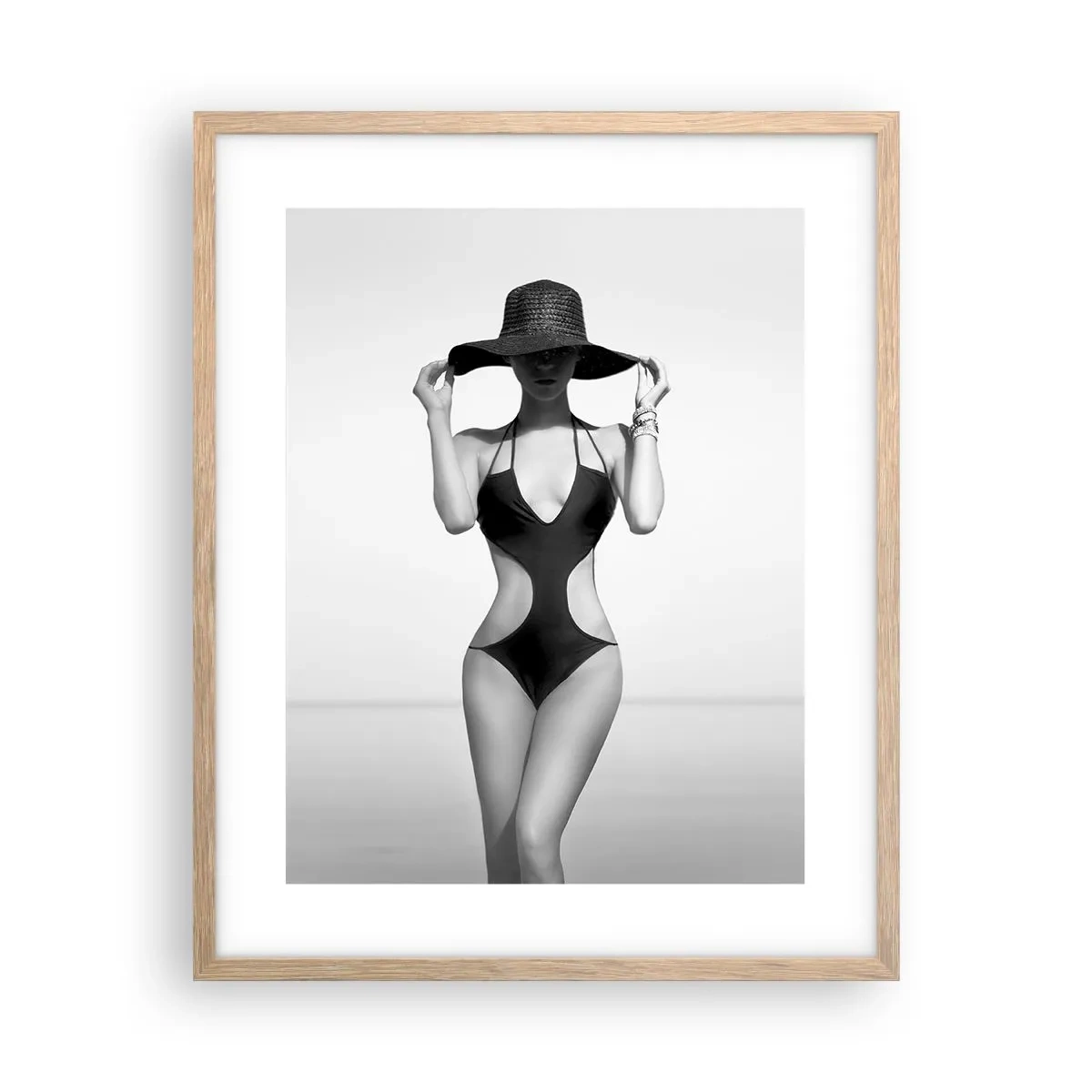 Plagát v ráme zo svetlého duba - Volám sa: Elegancia - 40x50 cm