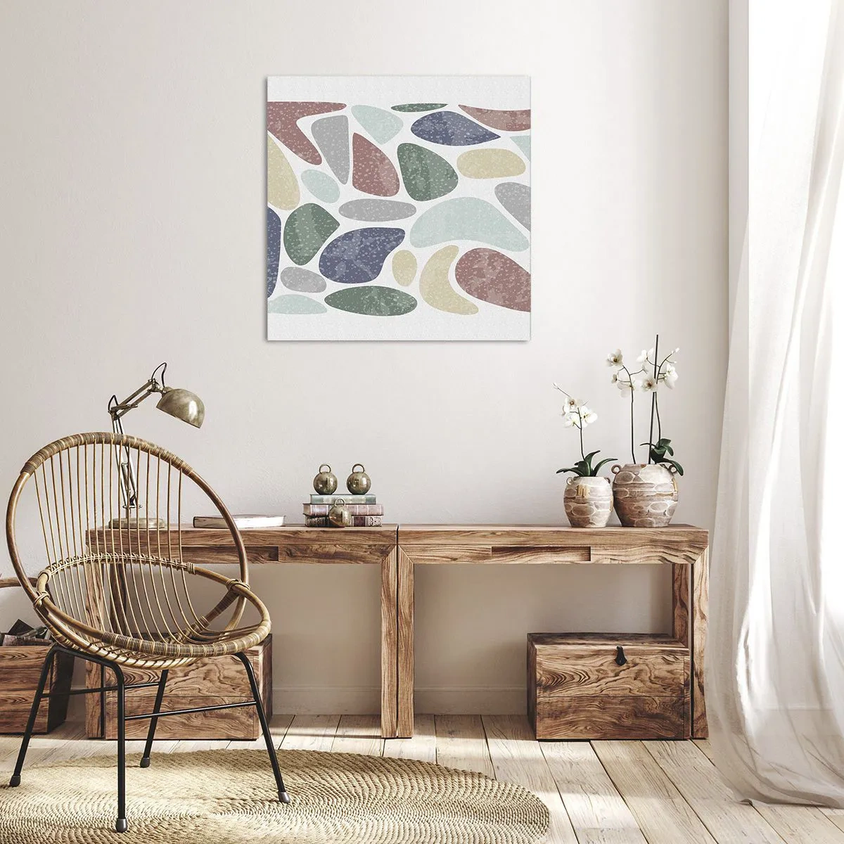 Obraz na plátne - Mozaika práškových farieb - 60x60 cm