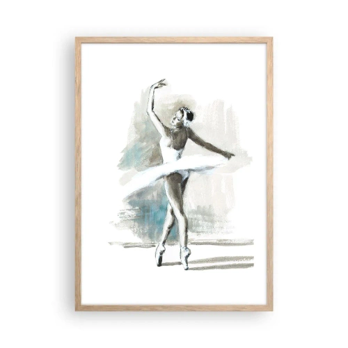 Plagát v ráme zo svetlého duba - Zakliata do labute - 50x70 cm