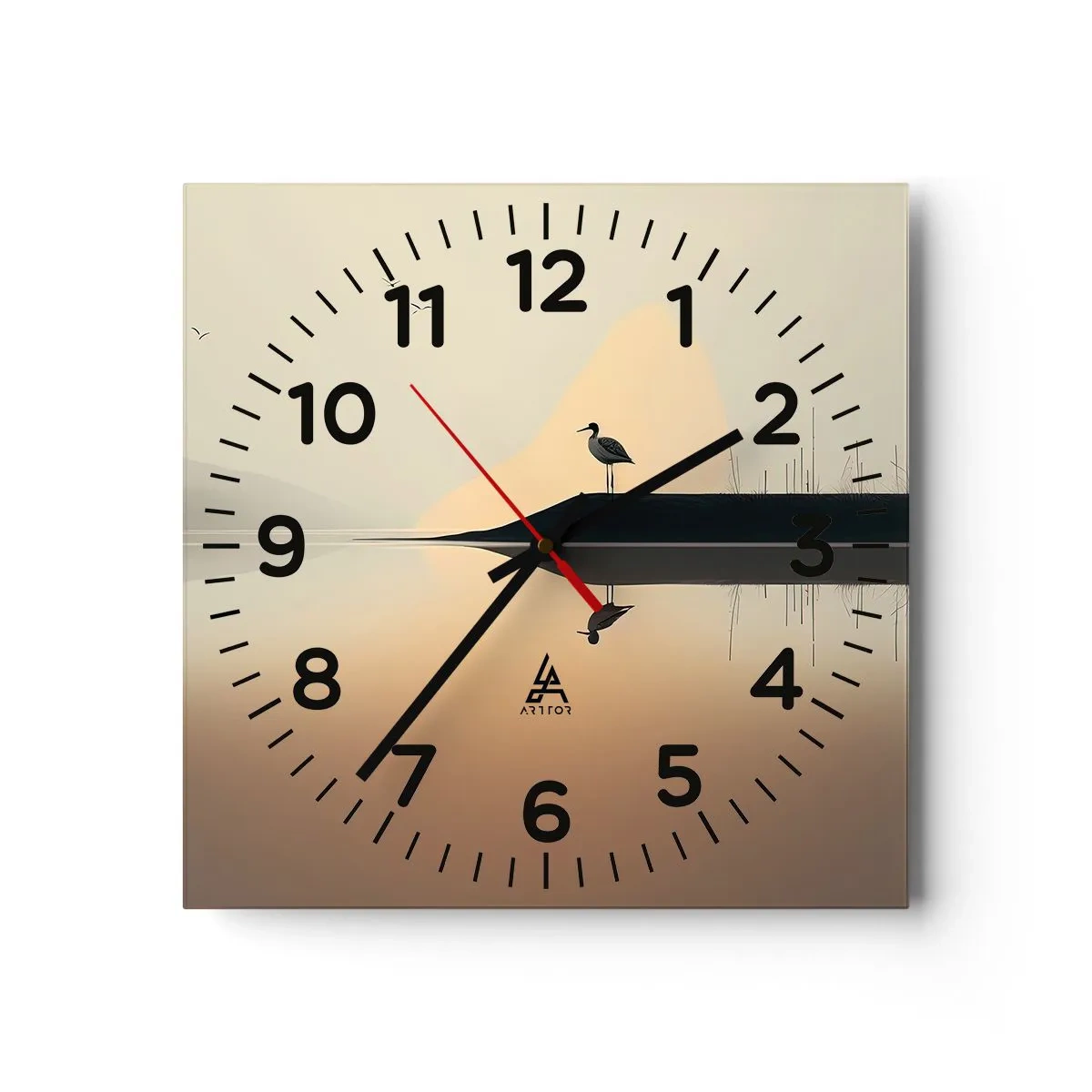 Nástenné hodiny - Pán na jazere - 40x40 cm