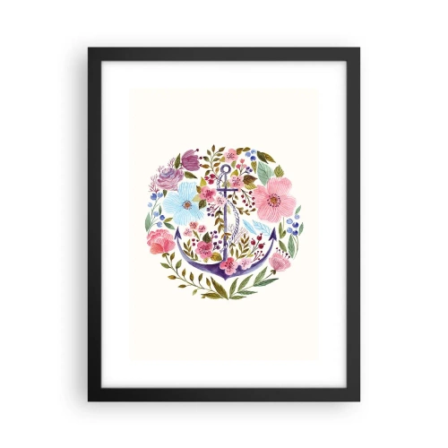 Plagát v čiernom ráme - Námorníkov krásny sen - 30x40 cm