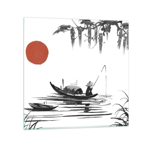 Obraz na skle - Ázijské popoludnie - 30x30 cm