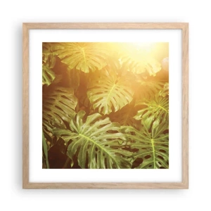 Plagát v ráme zo svetlého duba - Vstúpiť do zelene… - 40x40 cm