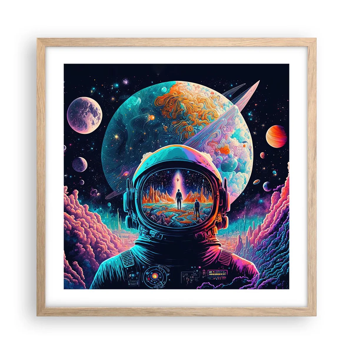 Plagát v ráme zo svetlého duba - Filozofom sa to ani nesnívalo - 50x50 cm