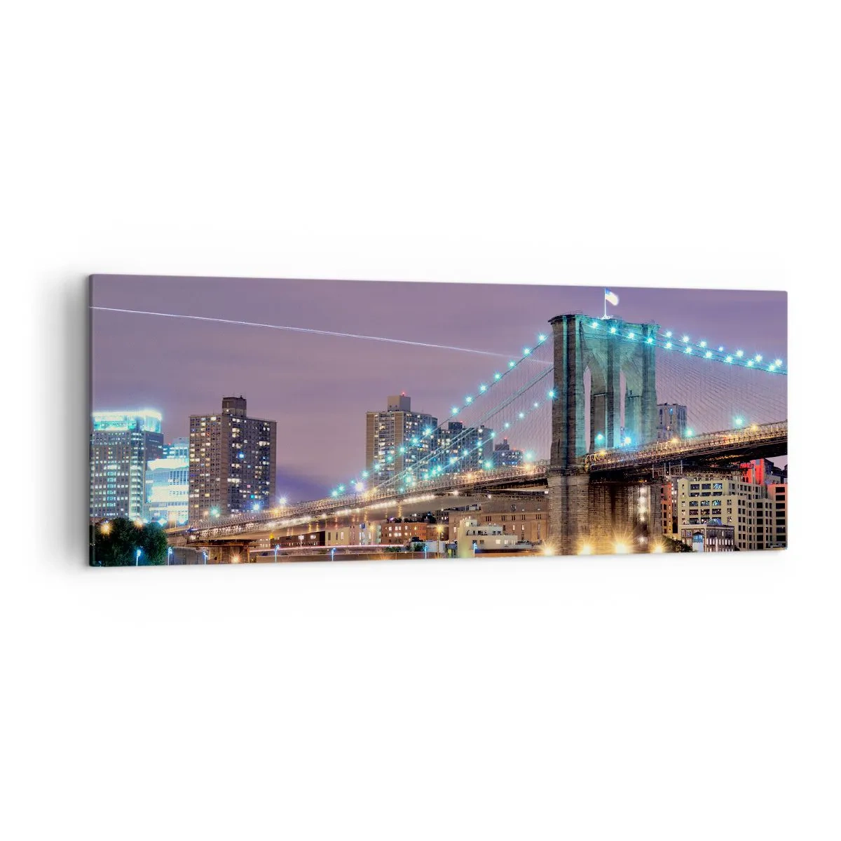 Obraz na plátne - Po veľa rokov Brooklynský most - 140x50 cm