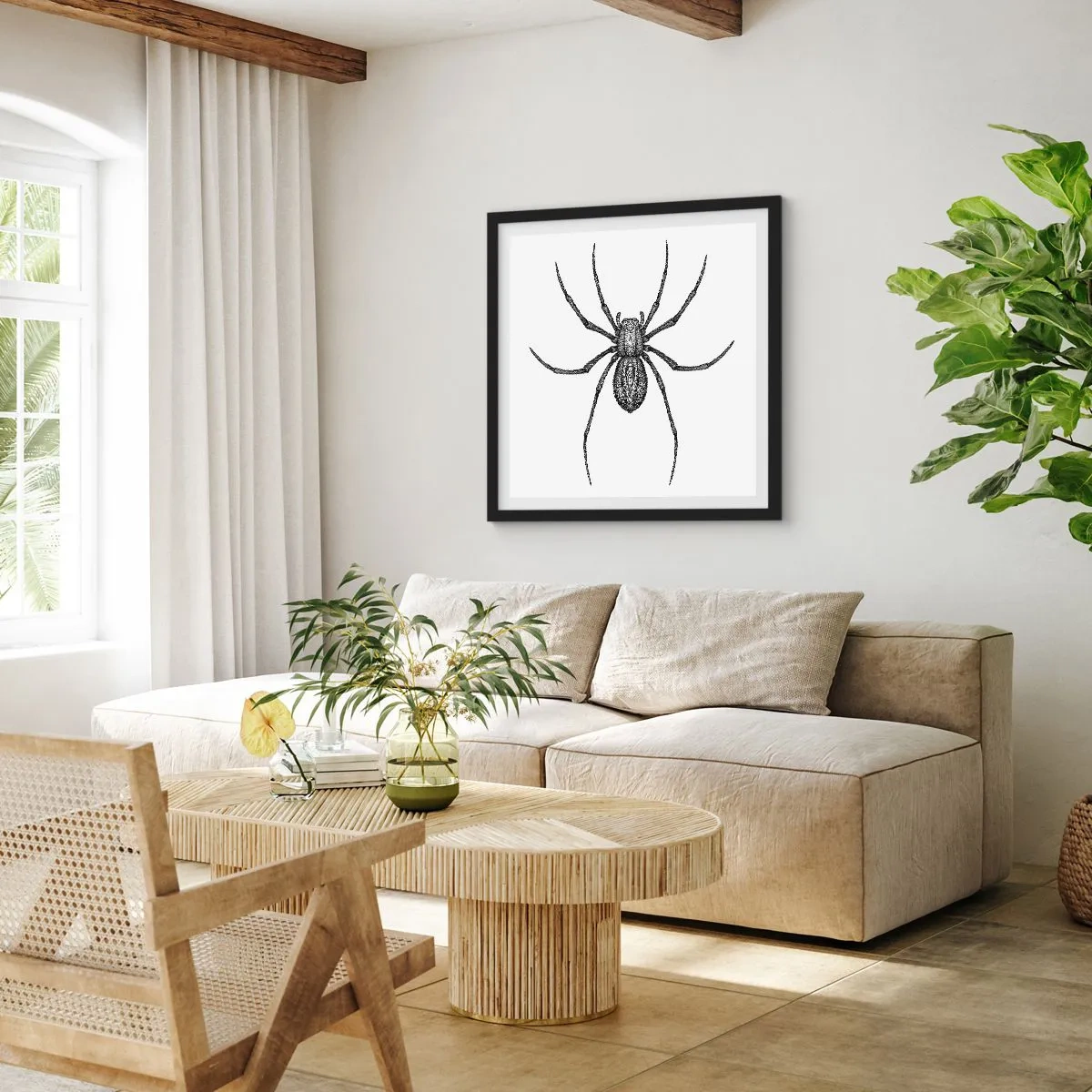 Plagát v čiernom ráme - Znepokojivá presnosť - 60x60 cm