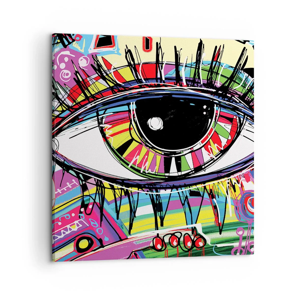 Obraz na plátne - Farebné oko - farebná duša - 50x50 cm