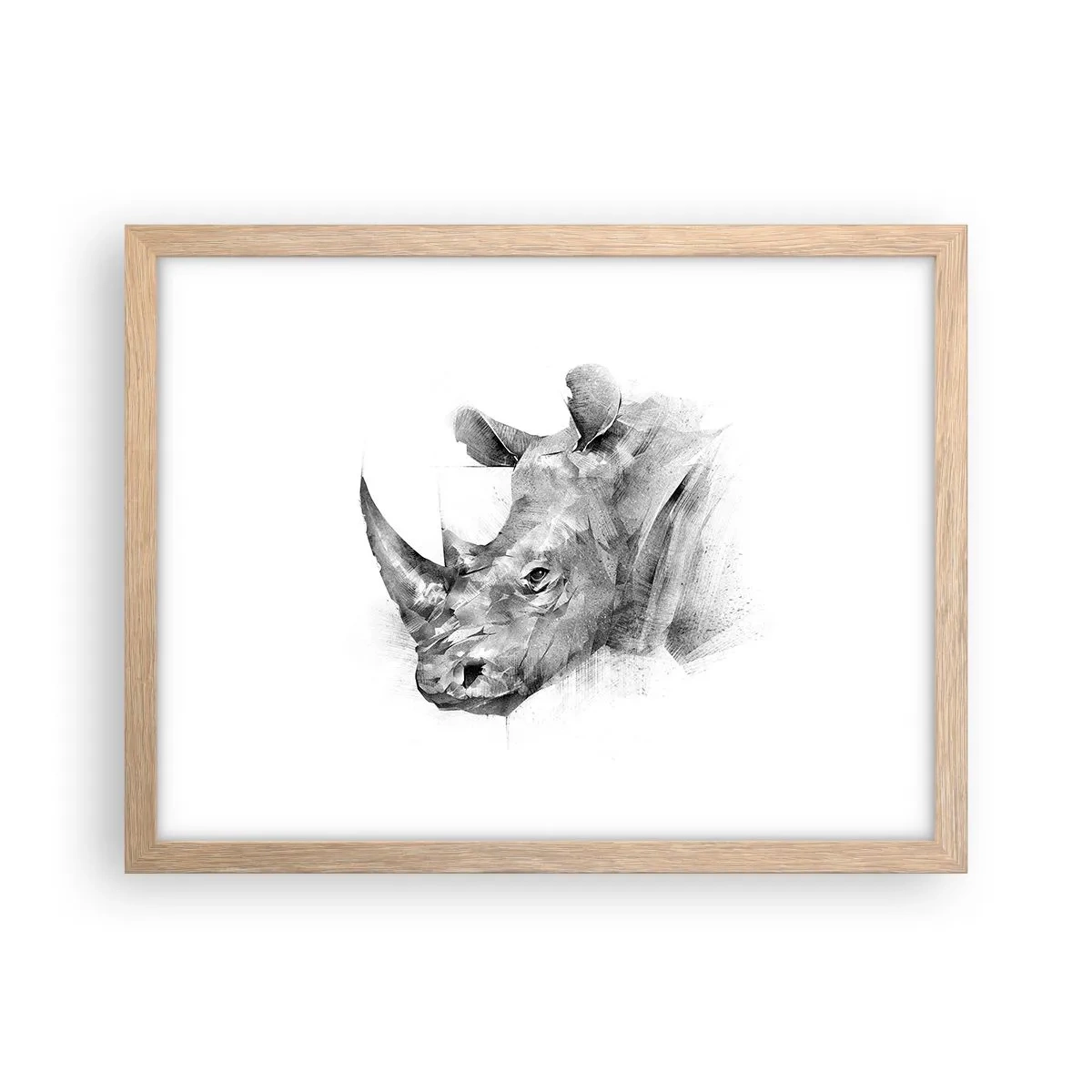 Plagát v ráme zo svetlého duba - Africký portrét - 40x30 cm