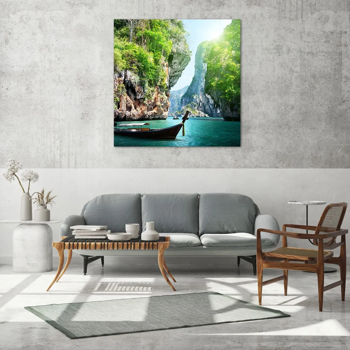 Obraz na skle - Pozvánka na exotickú cestu - 40x40 cm