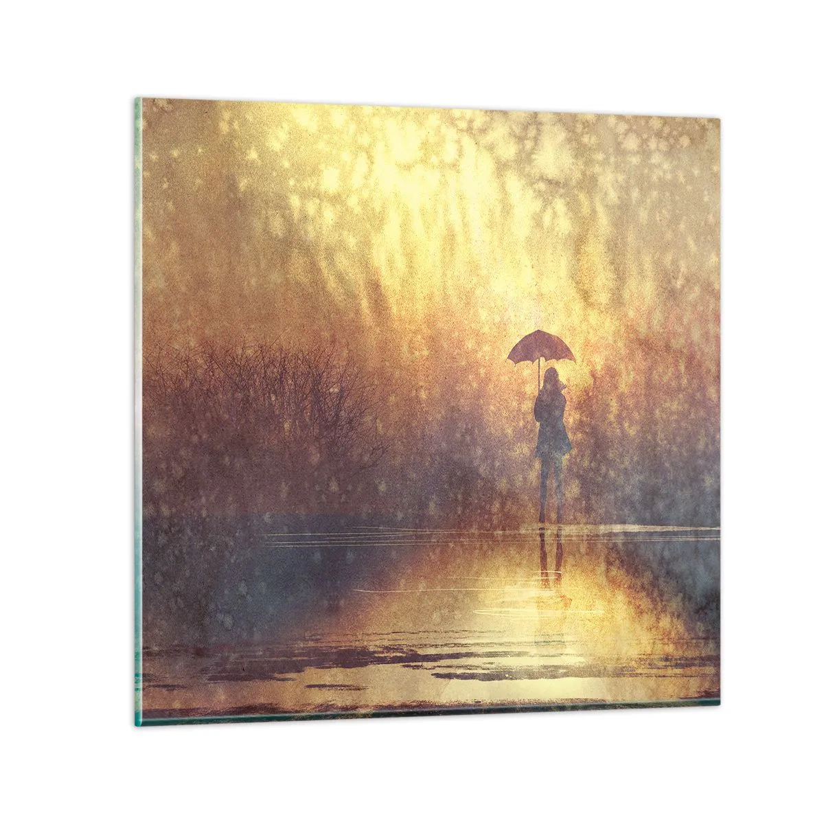 Obraz na skle - Cítim, že sa na mňa niekto pozerá - 70x70 cm
