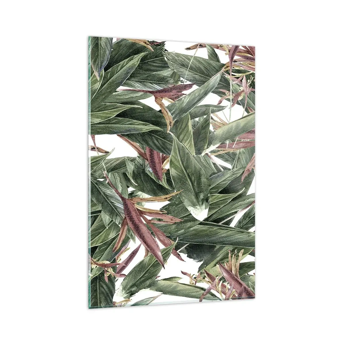 Obraz na skle - Smaragdovo-ľaliové húštie - 80x120 cm