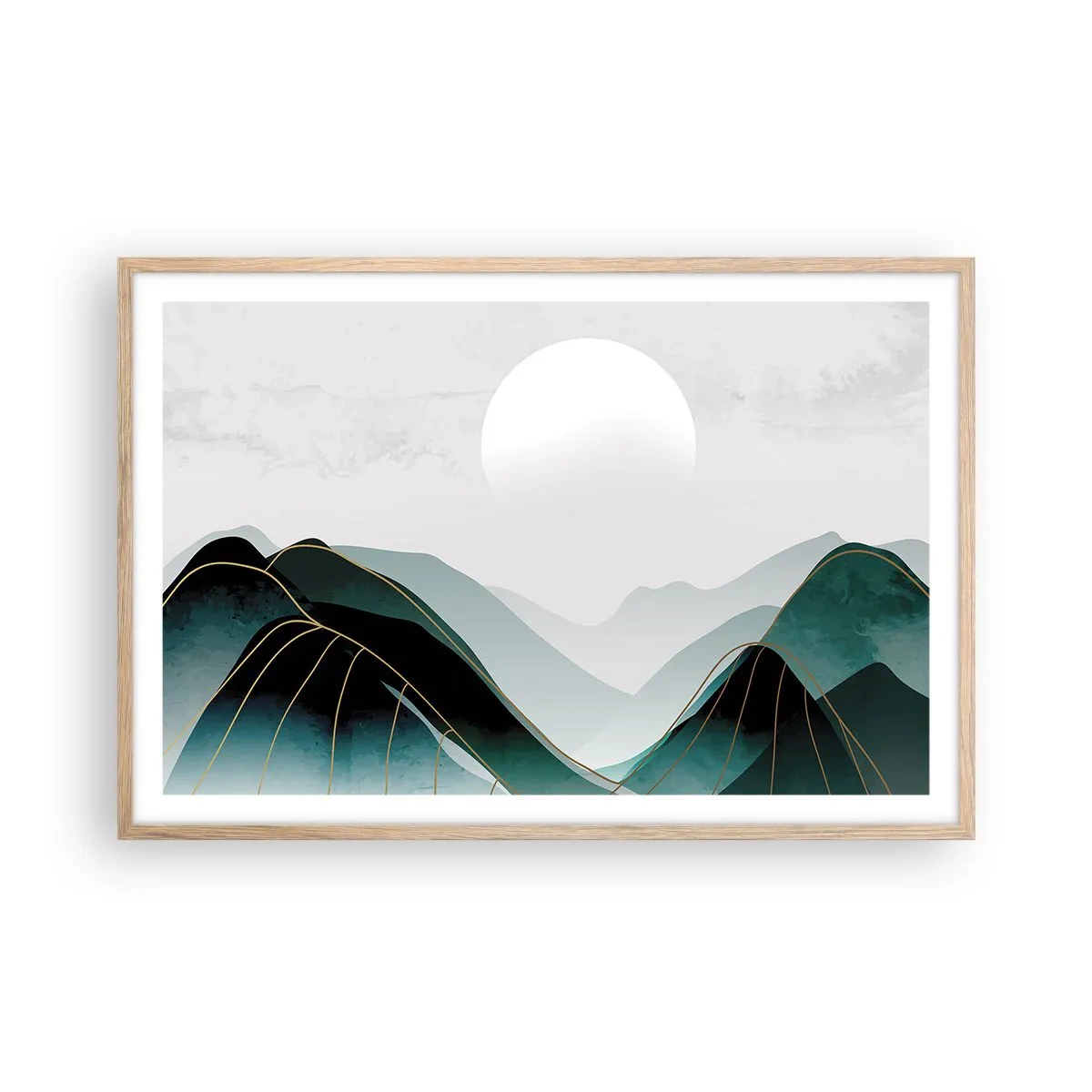 Plagát v ráme zo svetlého duba - V plnom majestáte - 91x61 cm