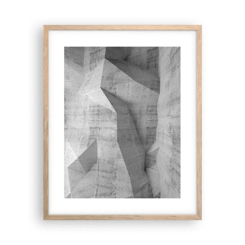 Plagát v ráme zo svetlého duba - Skutočná výzva - 40x50 cm