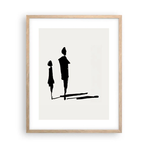 Plagát v ráme zo svetlého duba - Určite spolu? - 40x50 cm