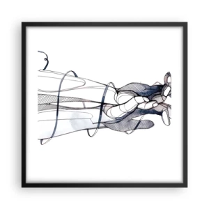 Plagát v čiernom ráme - Štúdia o dotyku - 50x50 cm