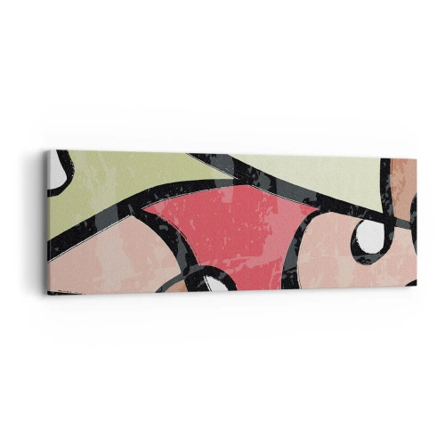 Obraz na plátne - Piruety uprostred farieb - 90x30 cm