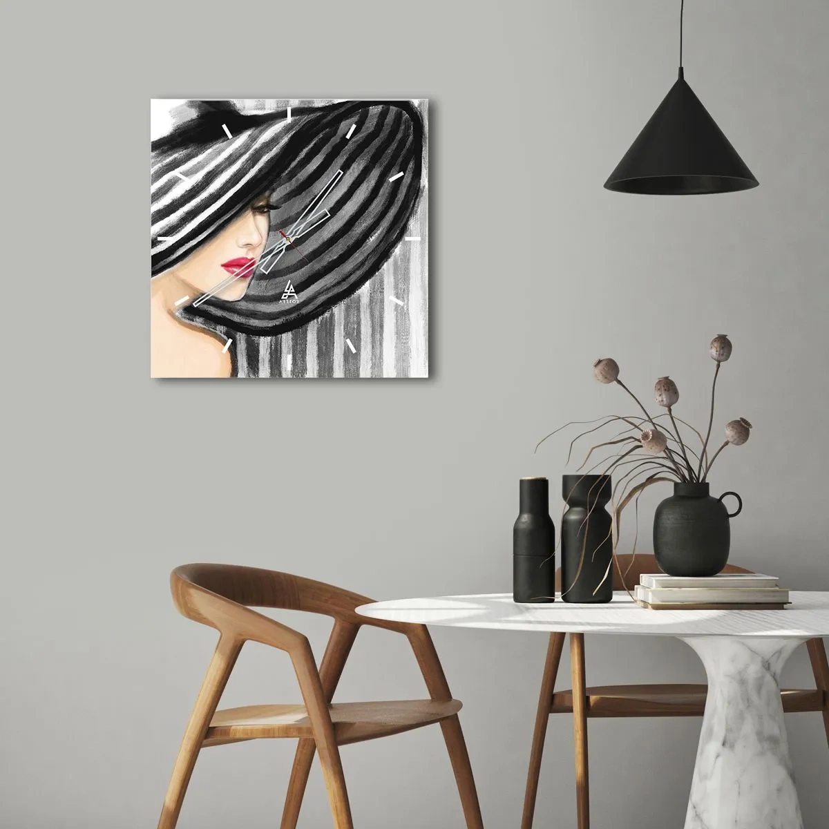 Nástenné hodiny - Kde ťa hľadať? - 40x40 cm