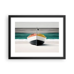 Plagát v čiernom ráme - Na správnom mieste - 40x30 cm