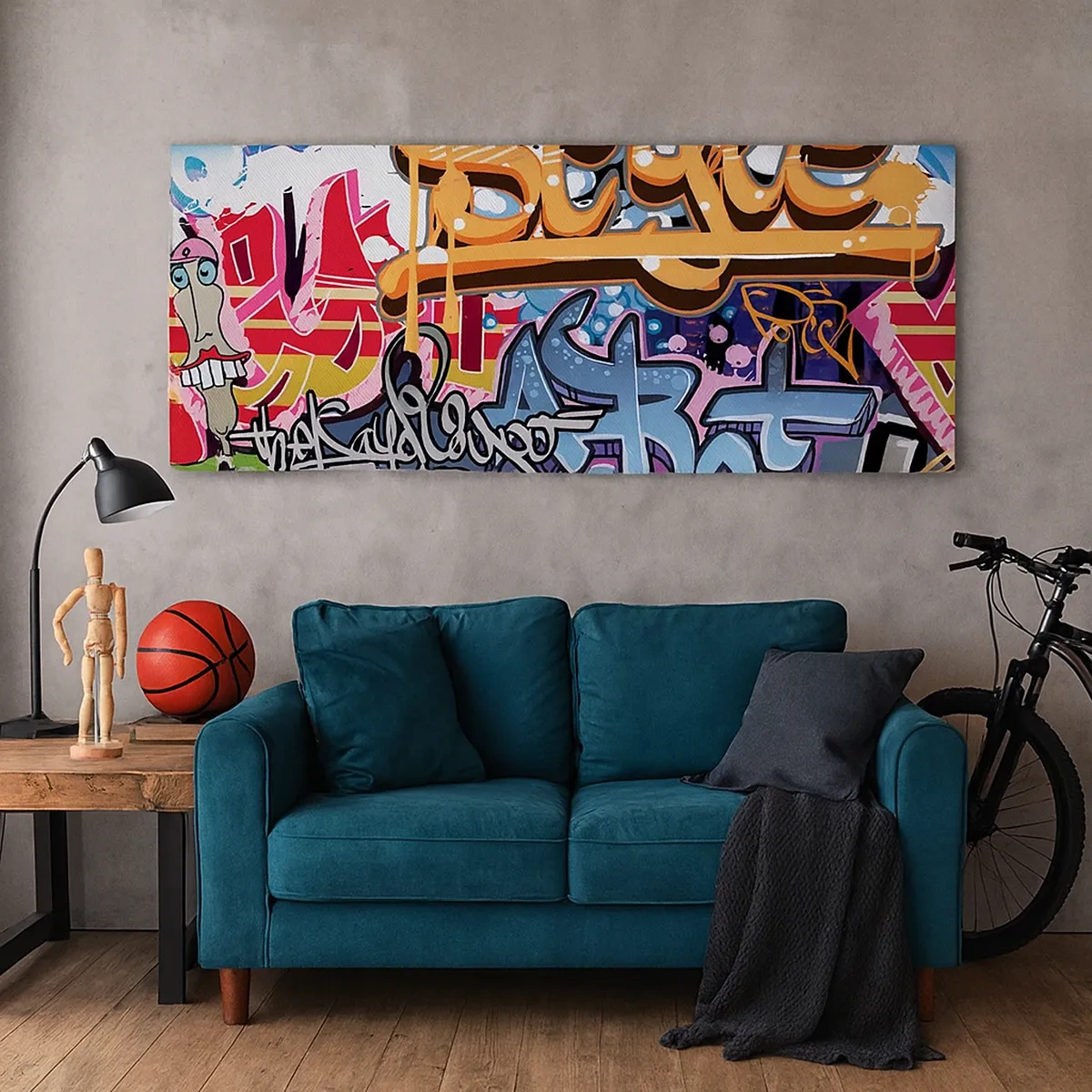 Obraz na plátne - Nástenné maľby, nástenné maľby… - 30x30 cm