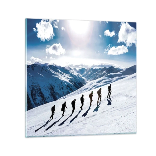 Obraz na skle - Tím dobývateľov - 50x50 cm