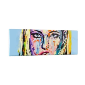 Obraz na skle - Pozri sa jej priamo do očí - 90x30 cm